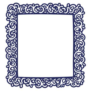 Ornate Frame with Abstract Swirls and Curves Creating a Decorative Border Design Element Illustration vector