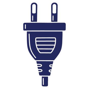 Electrical Plug for Power Connection and Appliance Functionality Illustration Symbol for Energy Supply and Modern Technology Solutions vector