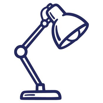 Stylized Desk Lamp Icon for Study and Work Illumination Perfect for Web Design and Creative Projects vector