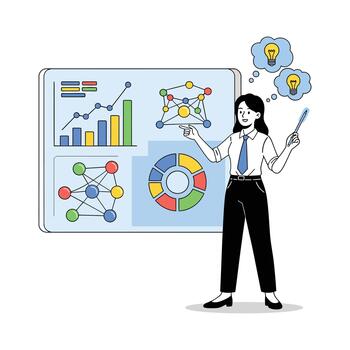 Neurodiversity in Workplace Analyzing Data for Innovative Insights vector