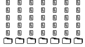meerdere servers verbonden in een rooster staan voor een grootschalige gegevens netwerk, symboliseert digitaal infrastructuur, wolk computergebruik, en informatie beheer systemen video