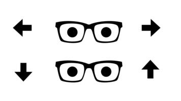 Four pairs of glasses pointing in different directions reflect varied viewpoints, symbolizing open-mindedness, perception, adaptability, and diverse perspectives video