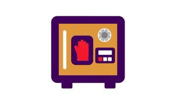 A digital safe with hand authentication system symbolizing modern security technology, biometric access, and secure financial storage video