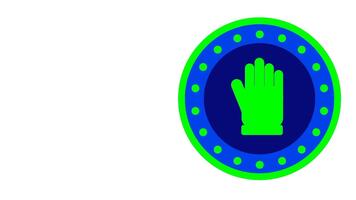 en cirkulär grön tillgång indikator representerar framgångsrik finansiell verifiering, godkänd transaktioner, och säkra teknologisk operationer video