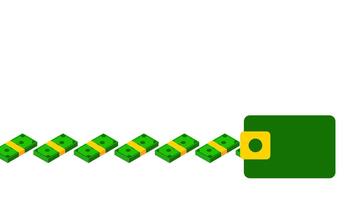 un' ruscello di digitale fatture collegamento per un' portafoglio simboleggiante finanziario trasferimenti, digitale transazioni, e il integrazione di moderno pagamento sistemi video