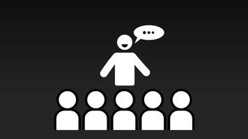 en team samlas för ett engagerande diskussion, brainstorming kreativ idéer och arbetssätt tillsammans till hitta innovativ lösningar genom samarbete och lagarbete video