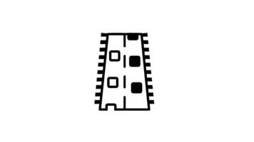 en minimalistisk motorväg ikon sträckor in i de horisont, symboliserar rörelse, förbindelse, och de ändlös resa tvärs över öppen vägar och destinationer video