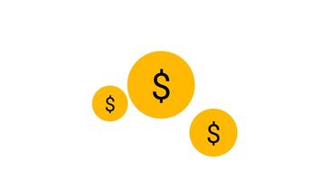 flera olika mynt samlade in tillsammans flyta tvärs över en slät bakgrund, symboliserar besparingar, delad värde, och kollektiv finansiell styrka byggnad i en ljus enkel scen video