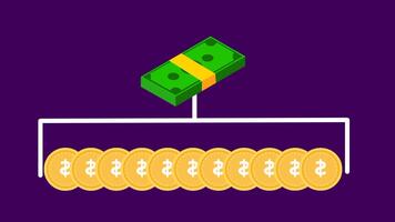 oräkneliga små mynt samla tillsammans i en enda organiserad rad, gradvis byggnad mot en ögonblick var de sammanfoga som ett kraftfull enhet av peppar pengar representerar tillväxt genom konsekvent sparande video