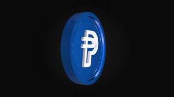a símbolo do paypal USD criptomoeda moeda em uma Preto fundo video