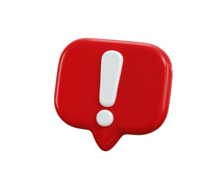 3d uitroep teken met toespraak bubbel bericht waarschuwing of Gevaar, risico bericht, alarm probleem of rood noodgeval meldingen alarm icoon illustratie png