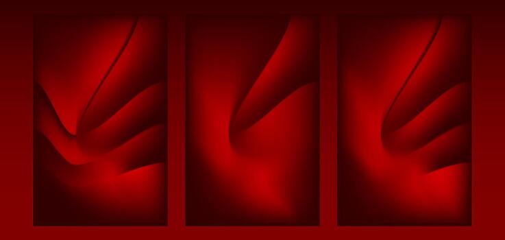 elegant red abstract background with smooth flowing curves and soft gradient texture, modern red wallpaper for design and presentation vector