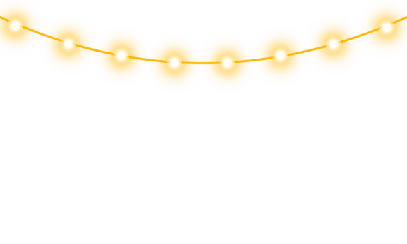 allegro corda luci splendente brillantemente, la creazione di un' festivo atmosfera per celebrazioni, feste, e decorativo disegni, ideale per aggiungendo calore e un' toccare di Magia per qualunque progetto png