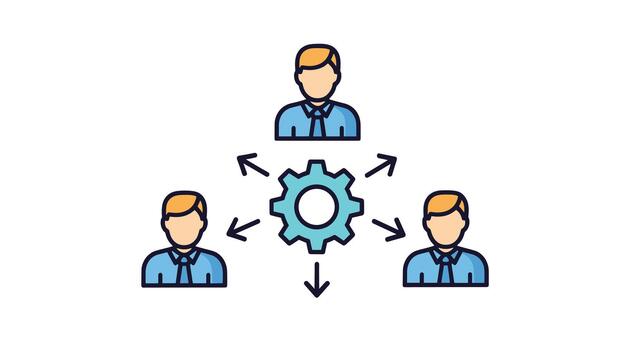 Teamwork and collaboration centralized mechanism for efficient task management. vector