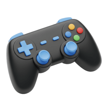 moderno 3d ilustración de un negro inalámbrico gamepad o palanca de mando para consola juego de azar, prestados con un limpiar y aislado diseño para tecnología conceptos png