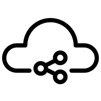 nube intercambio- descentralizado datos almacenamiento y nube informática icono vector