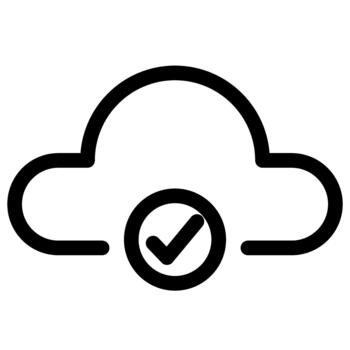 Cloud Computing Verified- Secure Data Storage Icon vector