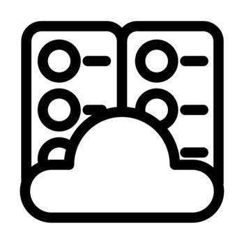 Cloud Computing Data Storage- Secure Cloud Server Icon vector