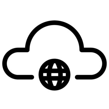 Global Cloud Computing- Network Icon- Data Storage- AI vector