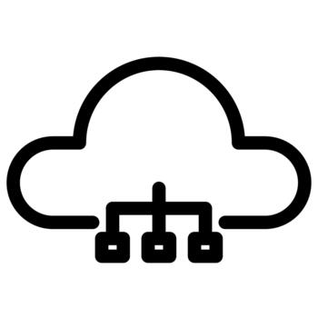 Cloud Computing Network- Decentralized Data Storage vector