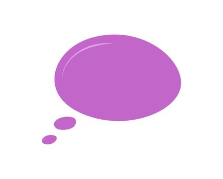 mano dibujado orgánico habla pegatina con púrpura burbuja forma. redondo caja con comentario y pensamiento, charla mensaje circulo y juguetón cita, ideal para conversacion o medios de comunicación enviar antecedentes. vector