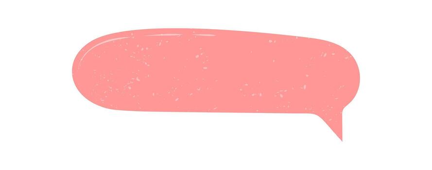 rosado grunge habla burbuja con un líquido, mano dibujado rectángulo formar y redondo globo forma. textura y hablar elemento dar espacio para mensaje o comentario. moderno gráfico estilo para diálogo comunicación vector