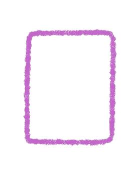 Fluid chalk frame with pastel contour and rectangle box form. Chalk border as soft background template for text or creative graphic. Modern frame for visual sketch and artistic template use. vector