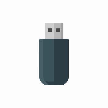 Flat Design of a Portable USB Device vector