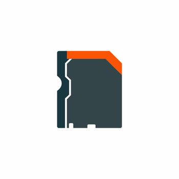 Clean Flat Design Depicting a Memory Card vector
