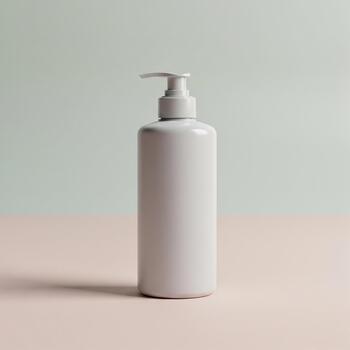 Product Preview Clean and Minimalist Pump Bottle Design for Skincare Branding Display photo