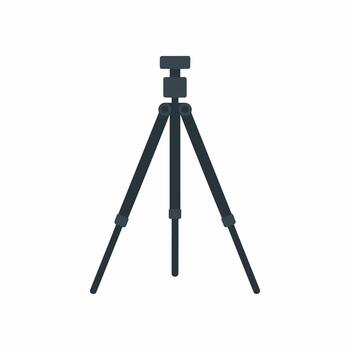 Clean Flat Design Depicting a Tripod Device vector