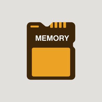 Simple Flat Illustration of a Portable Memory Device vector