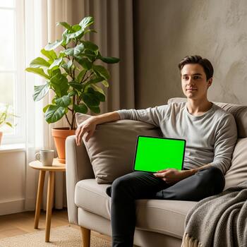 Digital Design Template LCD Monitor Advertisement with Creative Showcase Signs photo