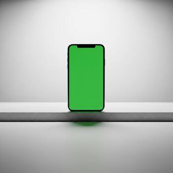 Modern Smartphone Design Template for Advertising and Announcements on a Digital Monitor photo