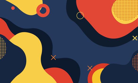 modern Abstract Fluid Shapes Background with Geometric Elements. vector