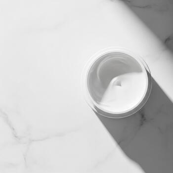 Clean Cosmetic Display Skincare Jar Mockup for Elegant Branding, Minimal Design, Clipping Path photo