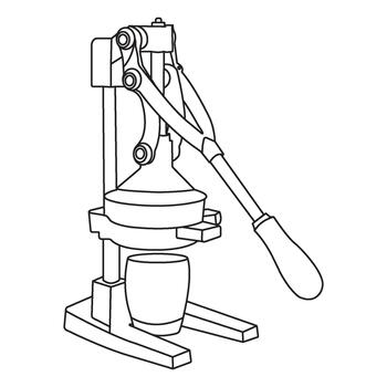 Manual citrus squeezer icon design vector