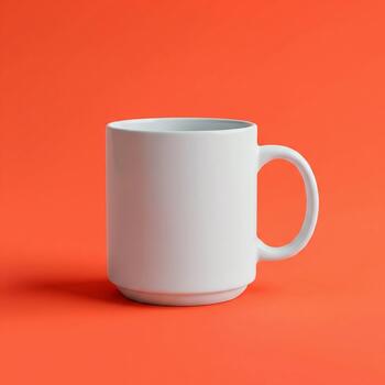 Design Template for a Product Preview A White Mug Ready for Branding and Display photo