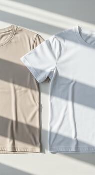 Minimal design Product mockup for fashion apparel featuring colours, attire, and advertising template with clean background, commercial presentation, and creative showcase photo