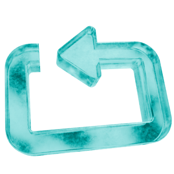 3d ciclo continuo replay forme nel smerigliato blu ghiaccio bicchiere stile, isolato su un' trasparente sfondo. vetromorfismo icone e 3d elementi per moderno grafico design. png