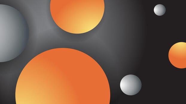 Abstract Background Design Gradient Gray Black and orange Circle Shape vector