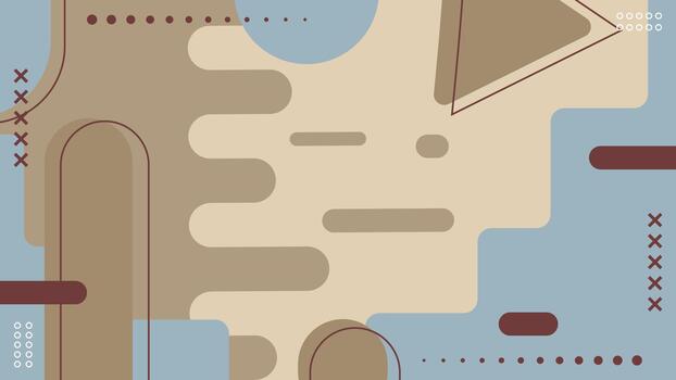 Abstract geometric shapes in soft colors vector