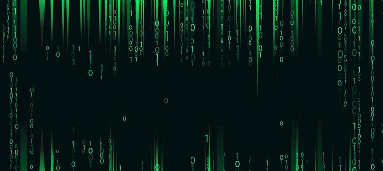 que cae binario código 0, 1 digital tecnología antecedentes vector