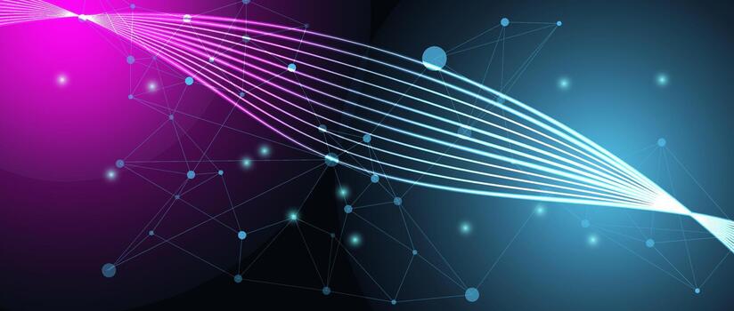 Digital Network Lines Abstract Technology Background vector