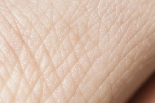 Macro close-up of human skin texture with natural lines and pores photo