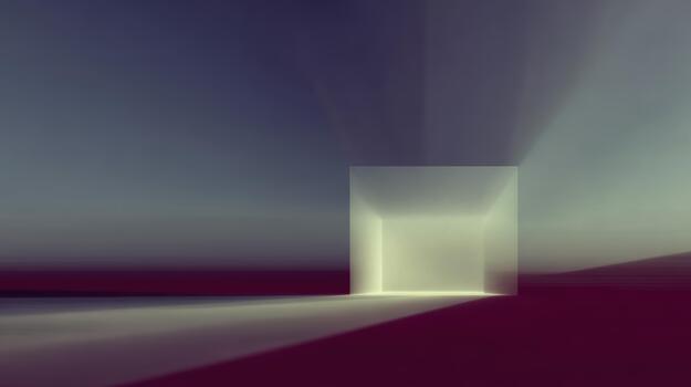 Light and shadow interplay in minimalistic abstract space photo