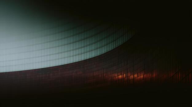 Abstract patterns of light and shadow in dark setting photo