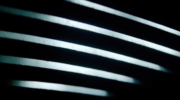 Light through slatted lines creates an abstract pattern photo