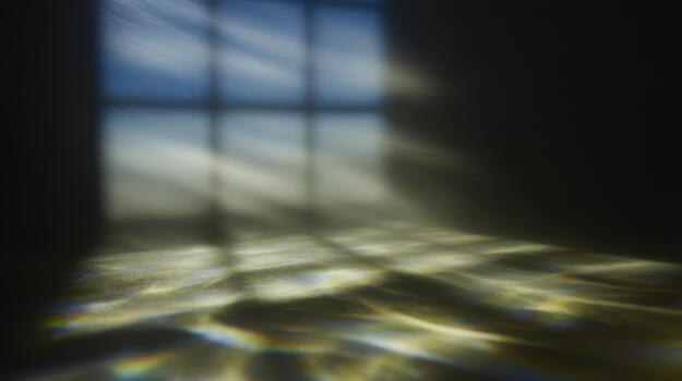 Light reflections create patterns on a surface photo