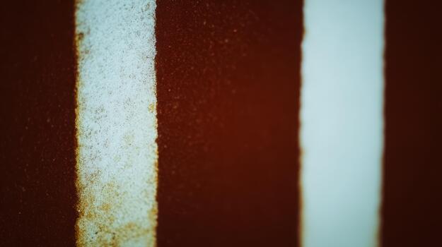 Rusty surface with white stripes in close view photo